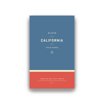 Book cover of 'Wildsam California Field Guides' with a blue and red design on a white background